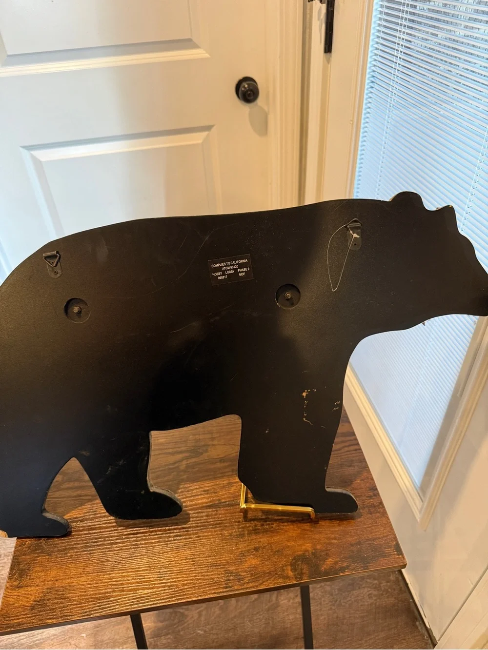 Rustic Birch Bark Bear Silhouette Wall Art – 25